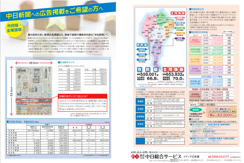 新聞広告｜中日総合サービス｜名古屋の折込広告総合代理店